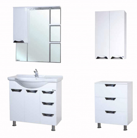 Шкаф подвесной Bellezza Белла-60 Люкс белый фото