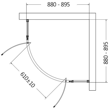 Душевой уголок AQUAme AQM7101-9 90x90 хром фото