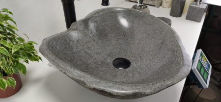 Накладная раковина из речного камня RS0879 (50*44*15) фото