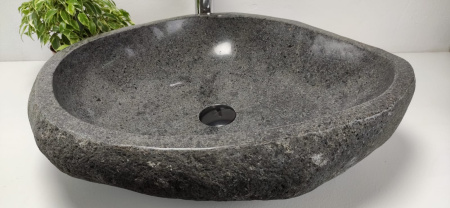 Накладная раковина из речного камня RS0836 (60*50*15) фото