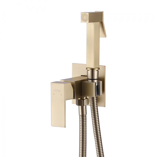 Гигиенический душ со смесителем Abber Daheim AF8226G золото матовое фото