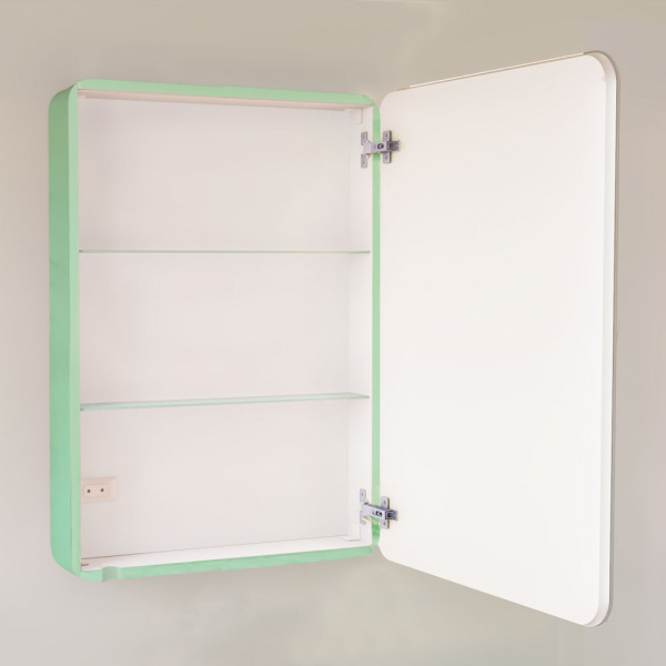 Зеркало-шкаф Jorno Pastel Pas.03.60/BL 60 см бирюза фото