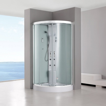 Душевая кабина с гидромассажем и паром Acquazzone Omega 100S 100х100х220 фото