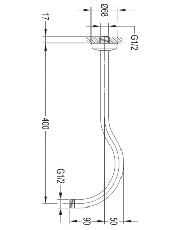 Держатель для верхнего душа Omnires Armance RA06CR фото