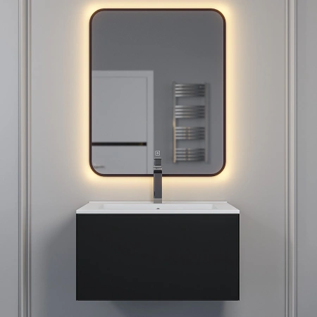 Тумба под раковину Uperwood Parma 65 3930205461 черная фото