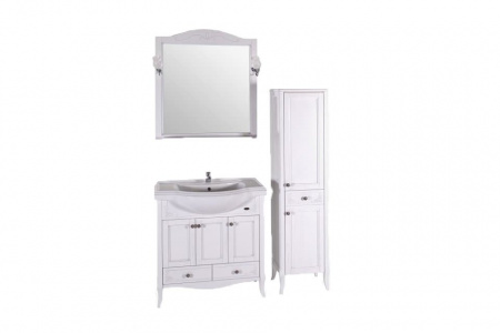 Зеркало ASB-Woodline Салерно 80 9691 белое фото