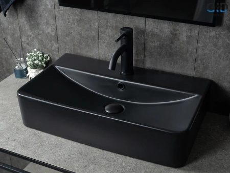 Накладная раковина GID Bm1344 53361 61x35 черная матовая фото
