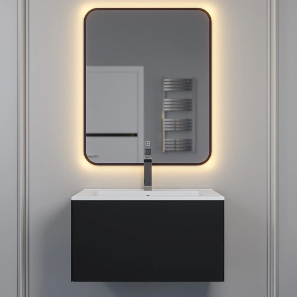 Тумба под раковину Uperwood Parma 65 3930205461 черная фото