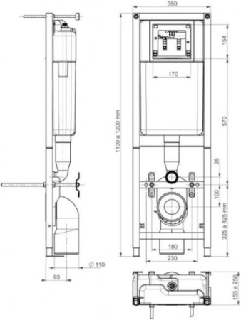 Комплект Cersanit Delfi Leon Black фото