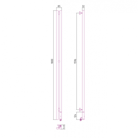 Электрический полотенцесушитель Сунержа Нюанс 180 правый 00-0543-1853 фото