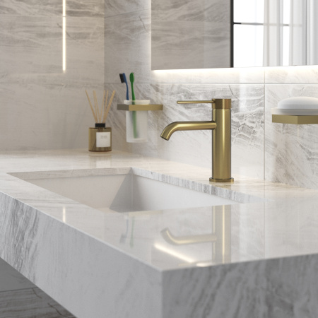 Смеситель для раковины Timo Saona 2461/20F Золото шлифованное фото