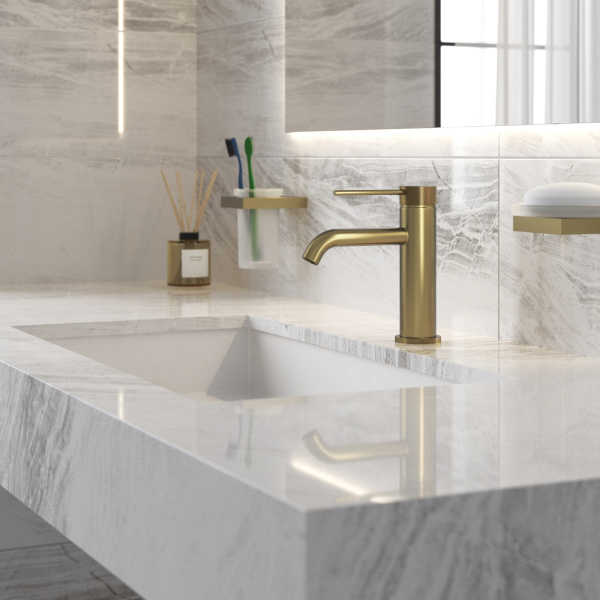 Смеситель для раковины Timo Saona 2461/20F Золото шлифованное фото