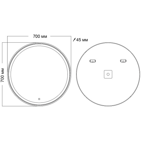 Зеркало с подсветкой Grossman Sento 97070 70x70 фото