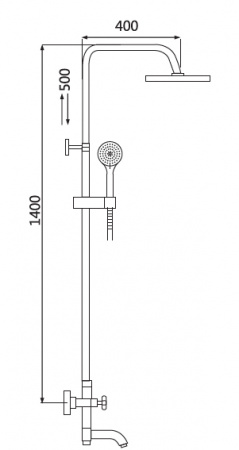 Душевая система (стойка) Oute T80-T99 T9914 фото