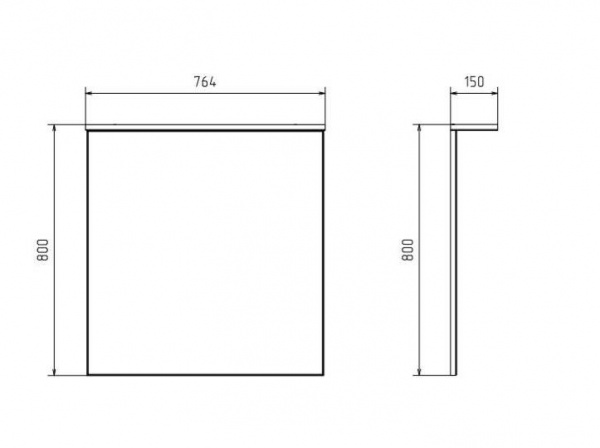 Зеркало АСБ Мебель Коста 80 11489 фото