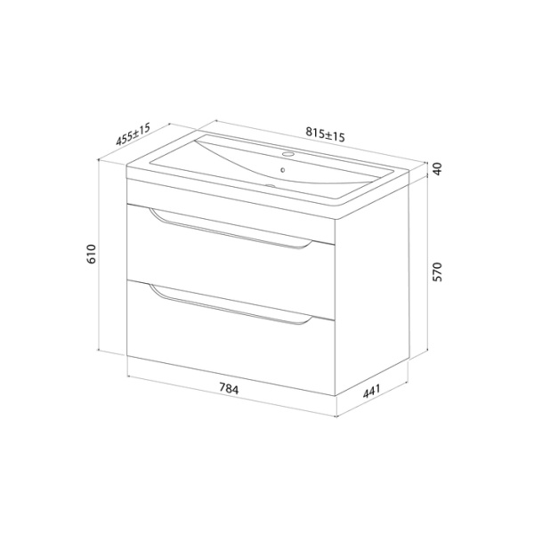 Подвесная тумба с раковиной Iddis Ray RAY80W0i95K 80 см фото