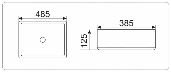 Накладная раковина GID 9132 48,5х38,5 фото