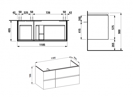 Тумба под раковину Laufen Palomba 4.0730.4.180.220.1 фото