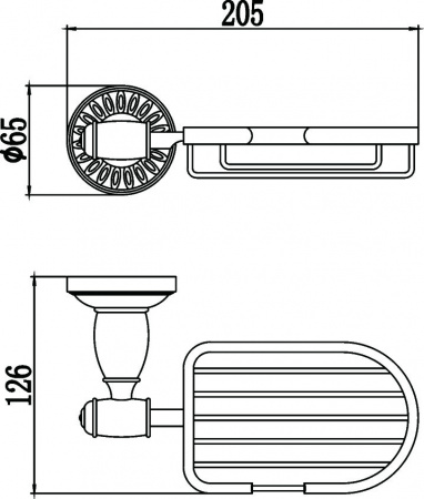Мыльница настенная Savol 66C S-006632C фото