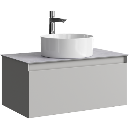Тумба под накладную раковину Aqwella Geometria 80 GE01081ST серый туман фото