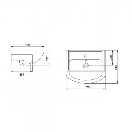 Комплект мебели для ванной Grossman Eco Line 50 105206 фото