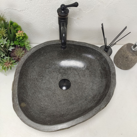 Накладная раковина из речного камня RS01509 (49*46*15) A12 фото