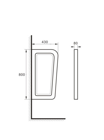 Перегородка для писсуара SantiLine SL-6007 фото