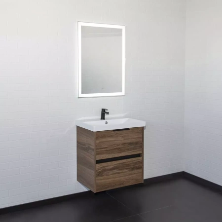 Тумба с раковиной Comforty Селенга-60 00-00021874 дуб тёмно-коричневый фото
