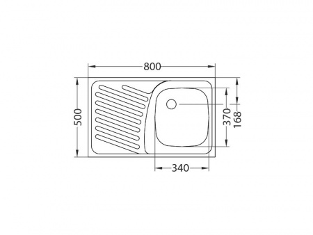 Мойка для кухни Alveus Compact 10 SAT-60 800X500 правая фото