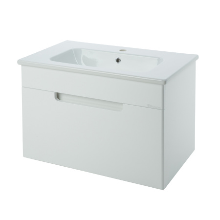 Тумба под раковину подвесная с 1 ящ. Bellezza Сириус 80 белая фото