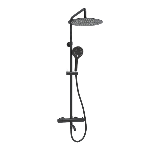 Душевая система (стойка) с термостатом WasserKRAFT Thermo A288.160.078.BM черная матовая фото