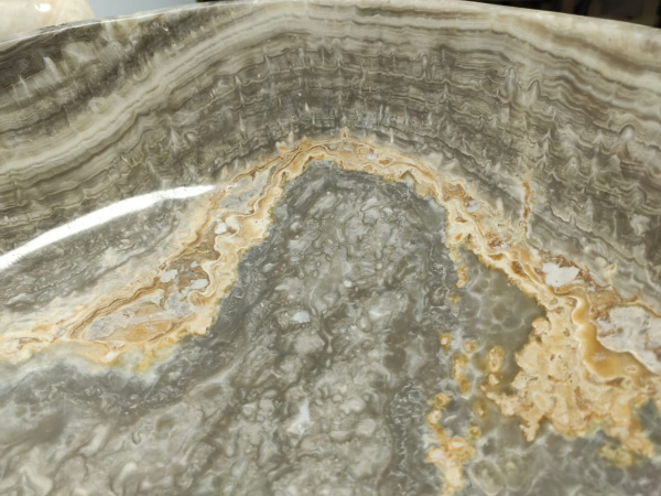 Раковина из оникса Indo Oval Grey Big OG-00088 фото