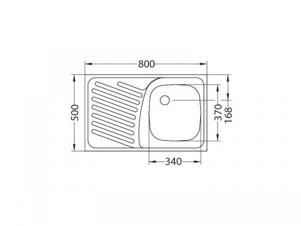 Мойка для кухни Alveus Compact 10 SAT-60 800X500 правая фото