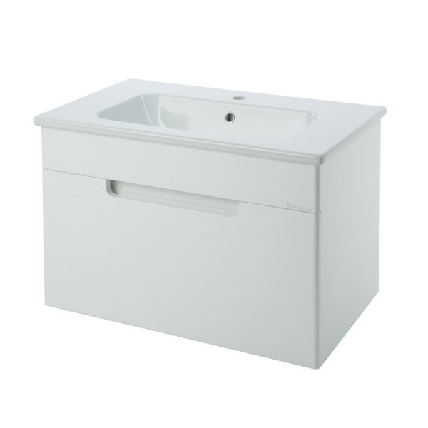 Тумба под раковину подвесная с 1 ящ. Bellezza Сириус 80 белая фото