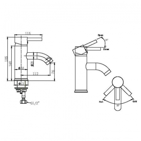 Смеситель для раковины Bravat Slim F1332366CP-RUS фото