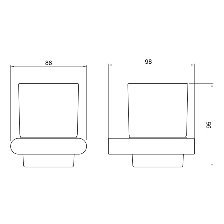 Стакан для зубных щеток Timo Luiro 18432/18 черное золото фото