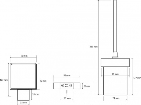 Ершик для туалета Bemeta Nero 135013010 фото