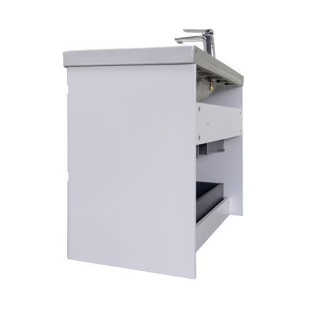 Тумба с раковиной Comforty Валдай 80П2 00-00019071 белая матовая фото