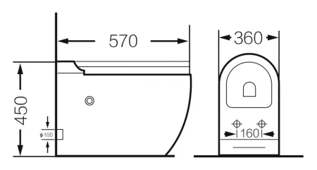 Унитаз напольный с импульсным смывом Grossman GR-PR-5502 с сиденьем фото