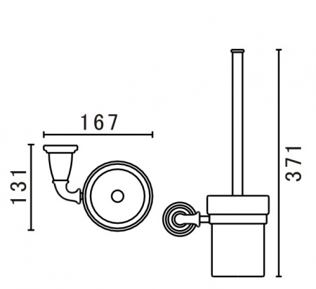 Ершик для унитаза Art&Max Bianchi AM-E-2608-Br бронза фото
