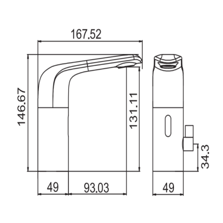 Сенсорный смеситель для раковины Cezares Vague VAGUE-ELS-01-W0 фото