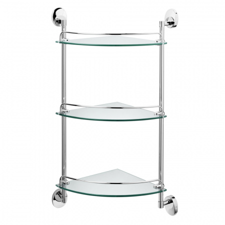 Полка тройная стеклянная угловая Raiber R70100 R70129 фото