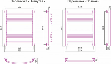 Водяной полотенцесушитель Сунержа Богема+ 60x50 00-0220-6050 фото