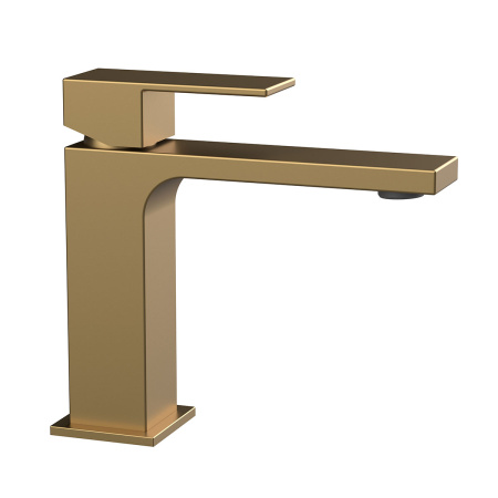 Смеситель для раковины Vincea Cube VBF-1C01BG брашированное золото фото