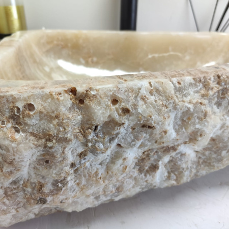 Накладная раковина из оникса Erozy Yellow EO-00781 (52*44*15см) фото