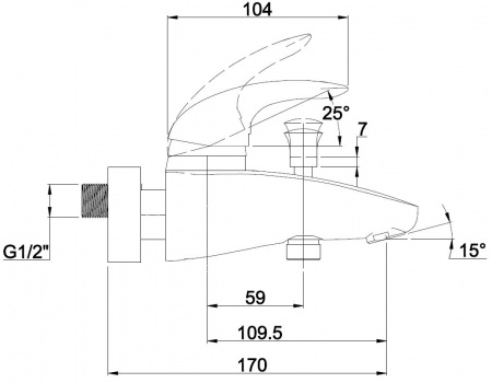 Смеситель для ванны с душем Kaiser Safira 15022 фото