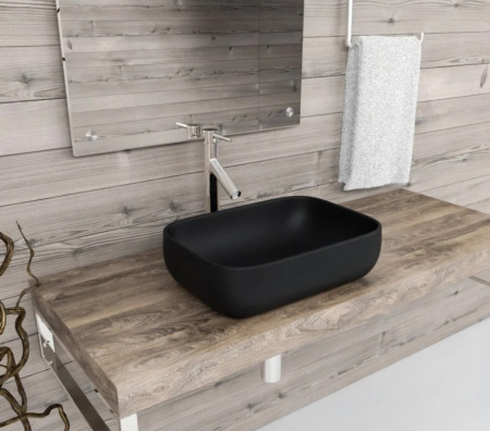 Накладная раковина Esbano Martel ESRNMARTMB 50,5x40,5 черная матовая фото