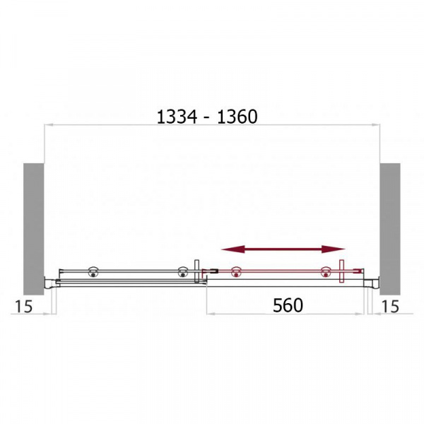 Душевая дверь BelBagno Uno UNO-BF-1-135-C-Cr фото