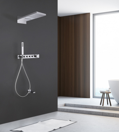 Душевая система скрытого монтажа Abber Rund AF8753 хром фото