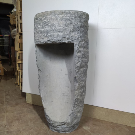 Раковина напольная из мрамора Grey MN-01498 (43*43*90) фото